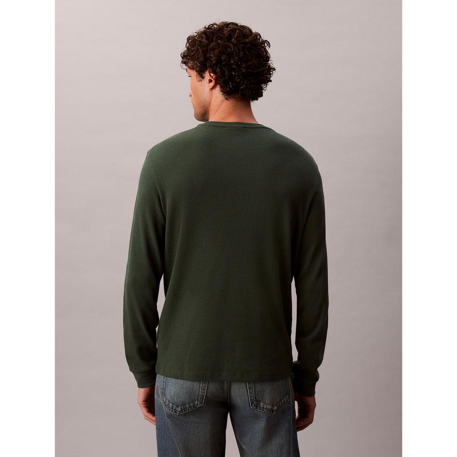 Calvin Klein Jeans T-shirt manches longues en maille gaufrée  