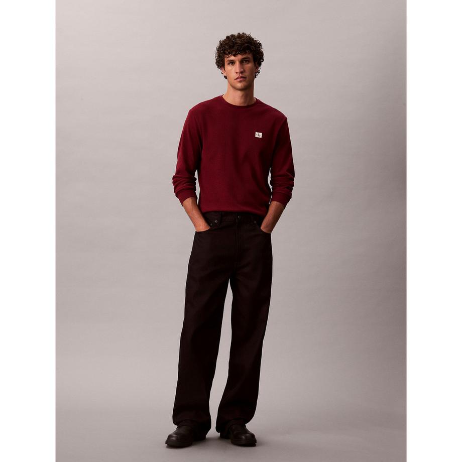 Calvin Klein Jeans T-shirt maniche lunghe in maglia waffle  