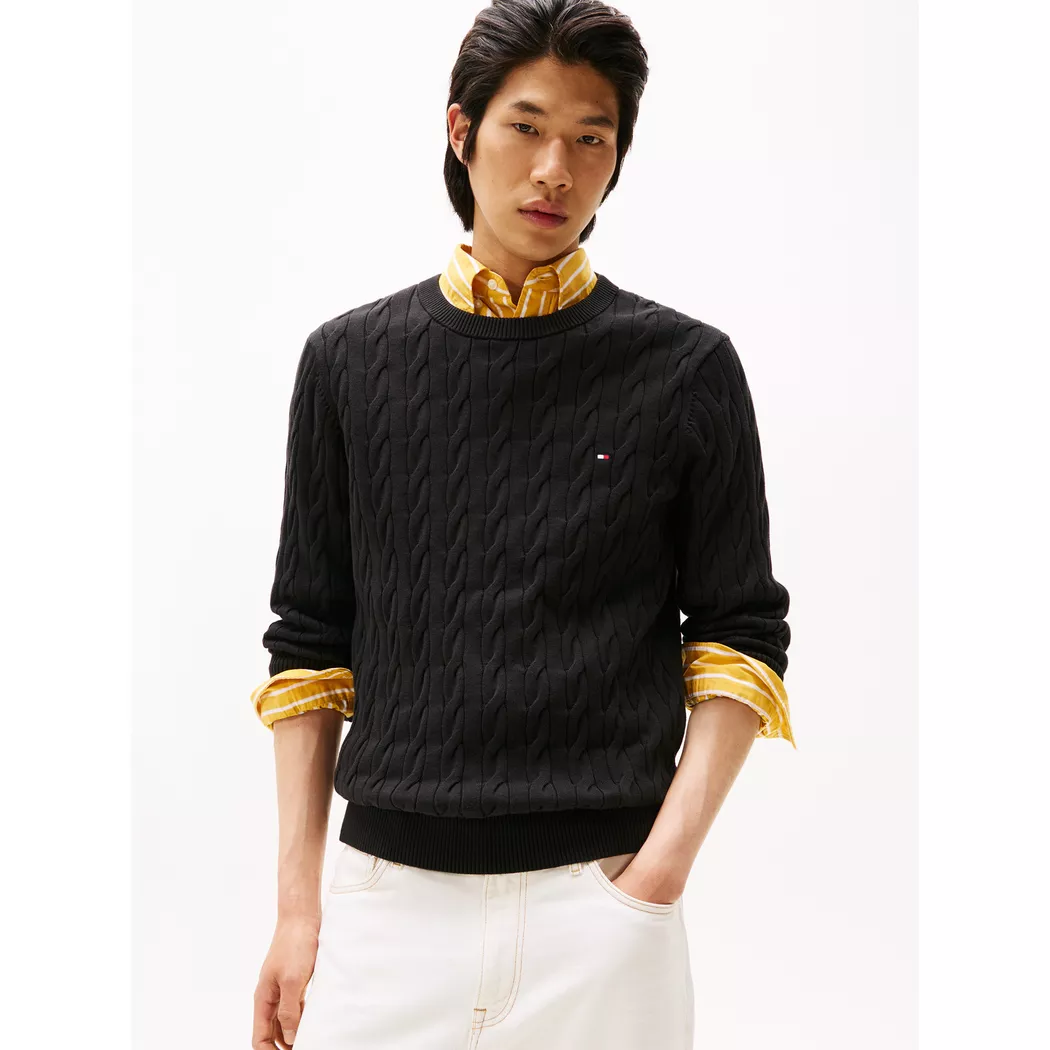 Tommy Hilfiger Pull Core Essential Black 2XL Homme 3