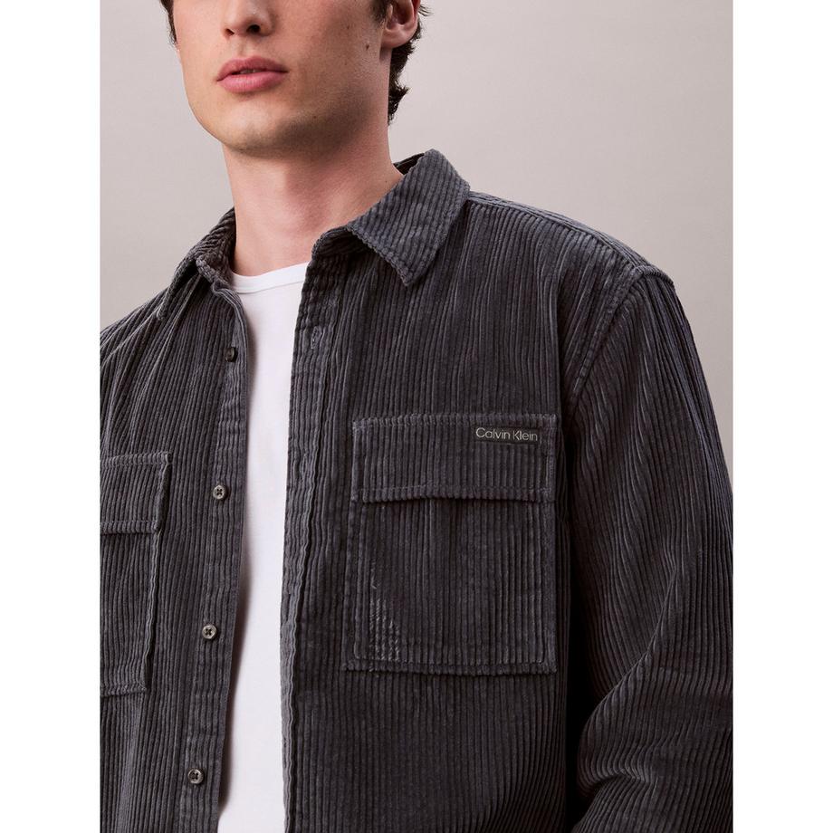 Calvin Klein Jeans Cord Hemd Relaxed Fit Langarm  