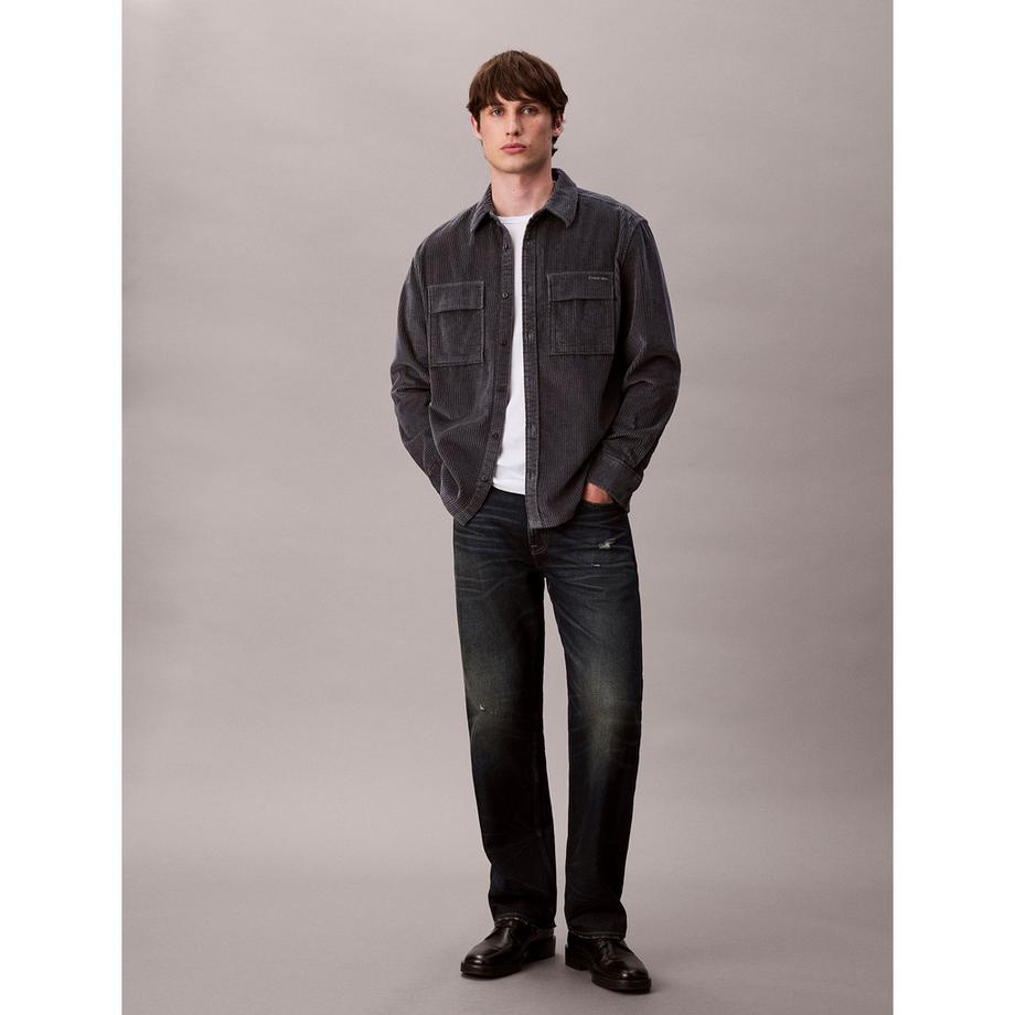 Calvin Klein Jeans Cord Hemd Relaxed Fit Langarm  