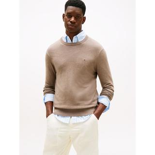 TOMMY HILFIGER Pima Bio Baumwolle Kaschmir Rundhals Pullover  