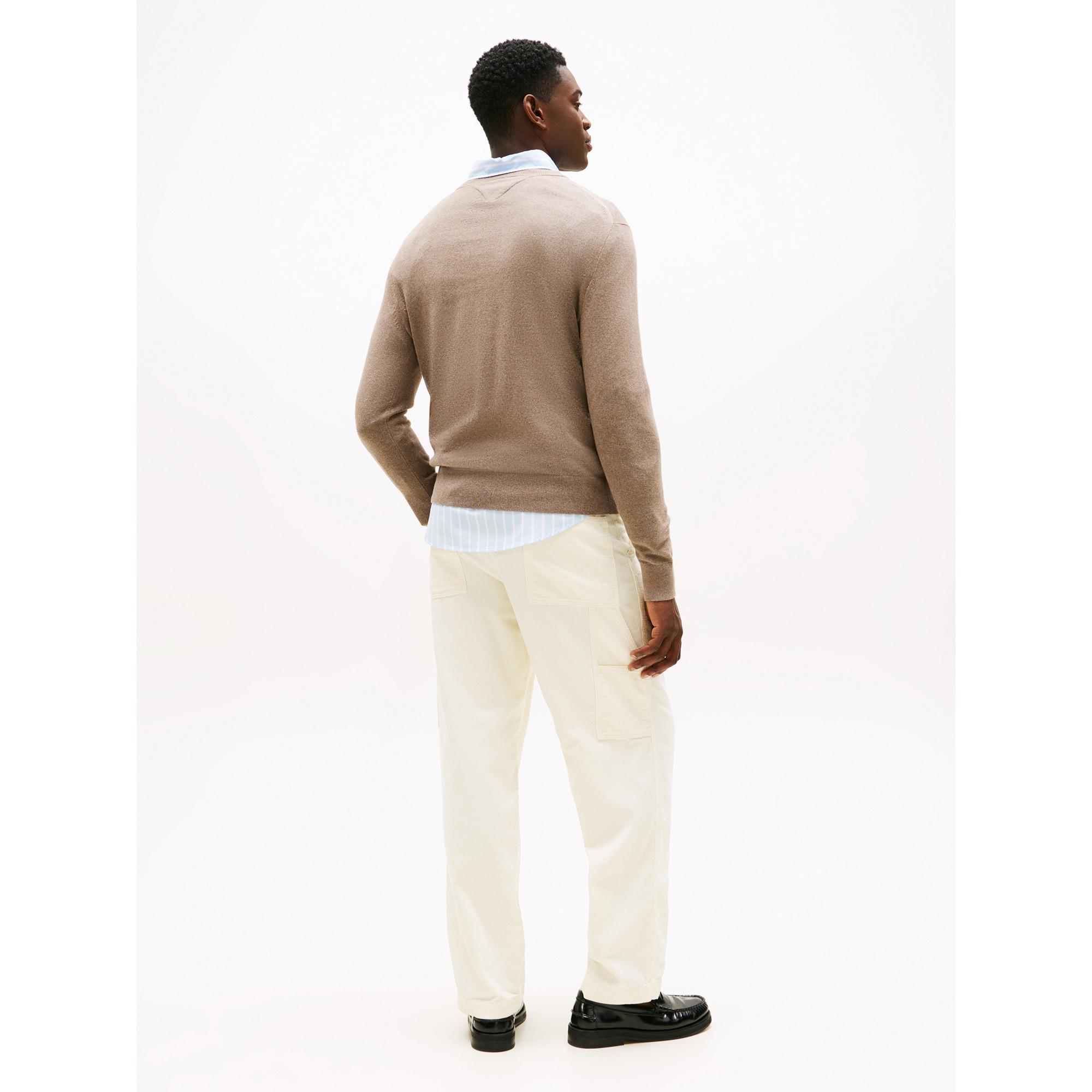 TOMMY HILFIGER Pima Bio Baumwolle Kaschmir Rundhals Pullover  