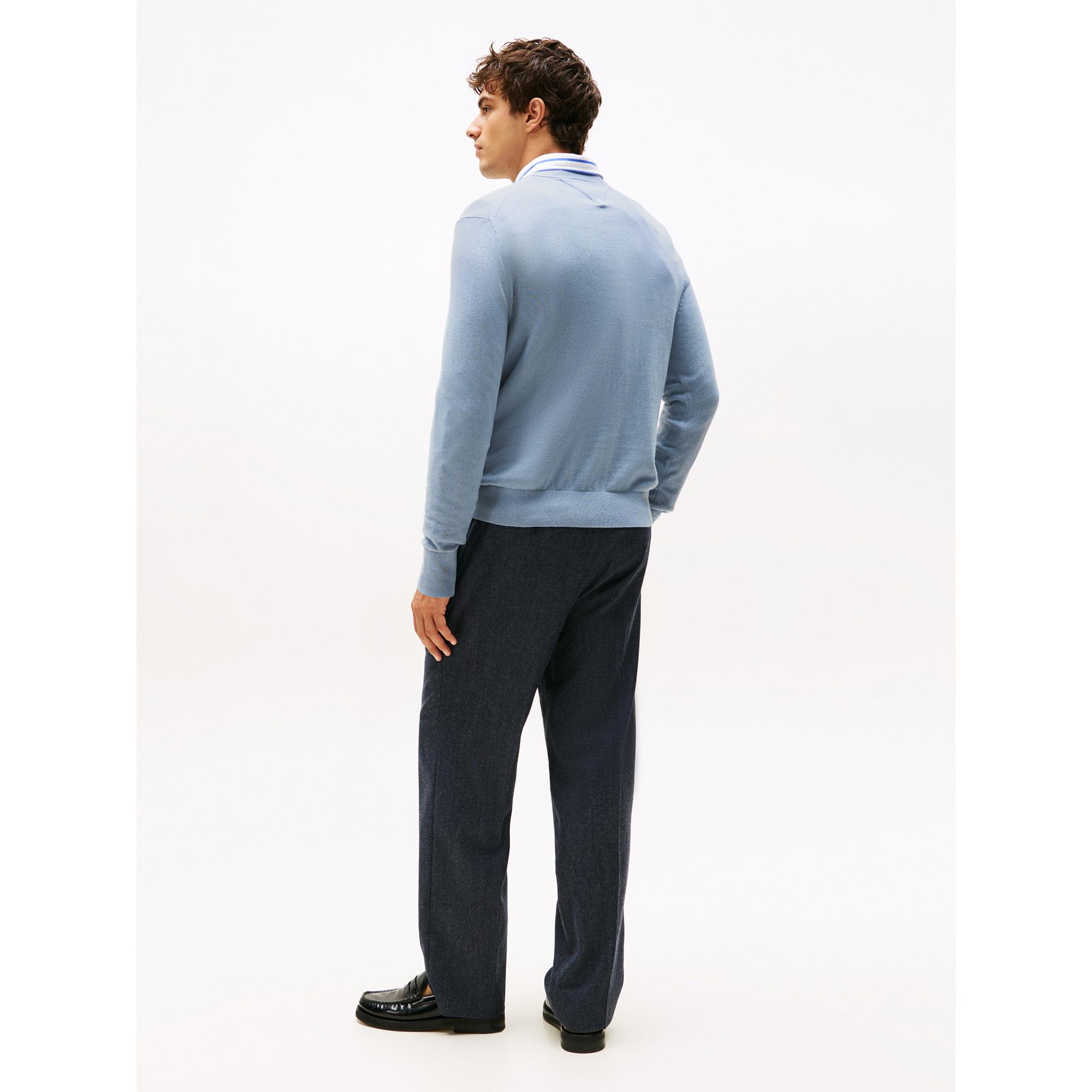 TOMMY HILFIGER Pima Cotone Biologico Cashmere Girocollo Pullover  