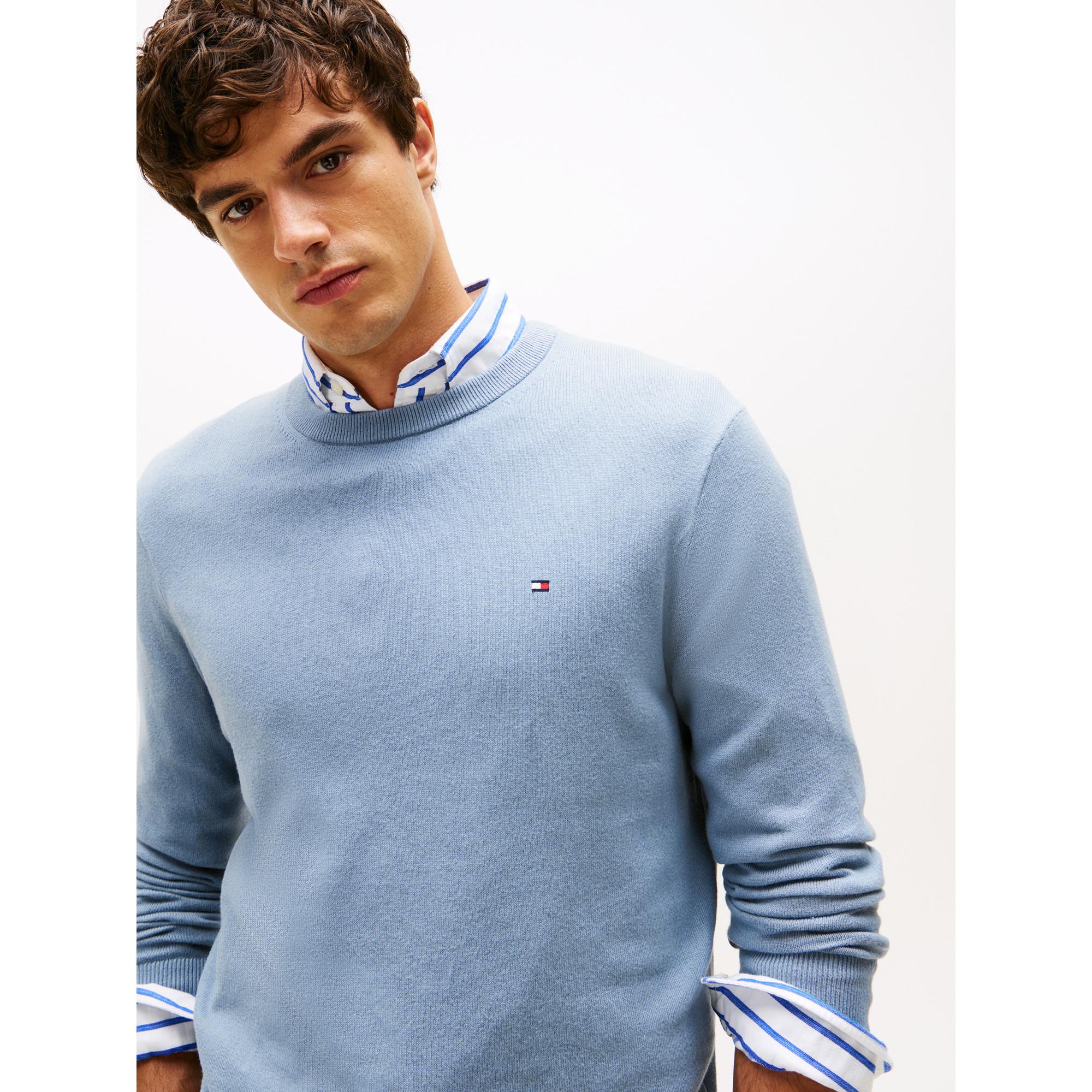 TOMMY HILFIGER Pima Cotone Biologico Cashmere Girocollo Pullover  
