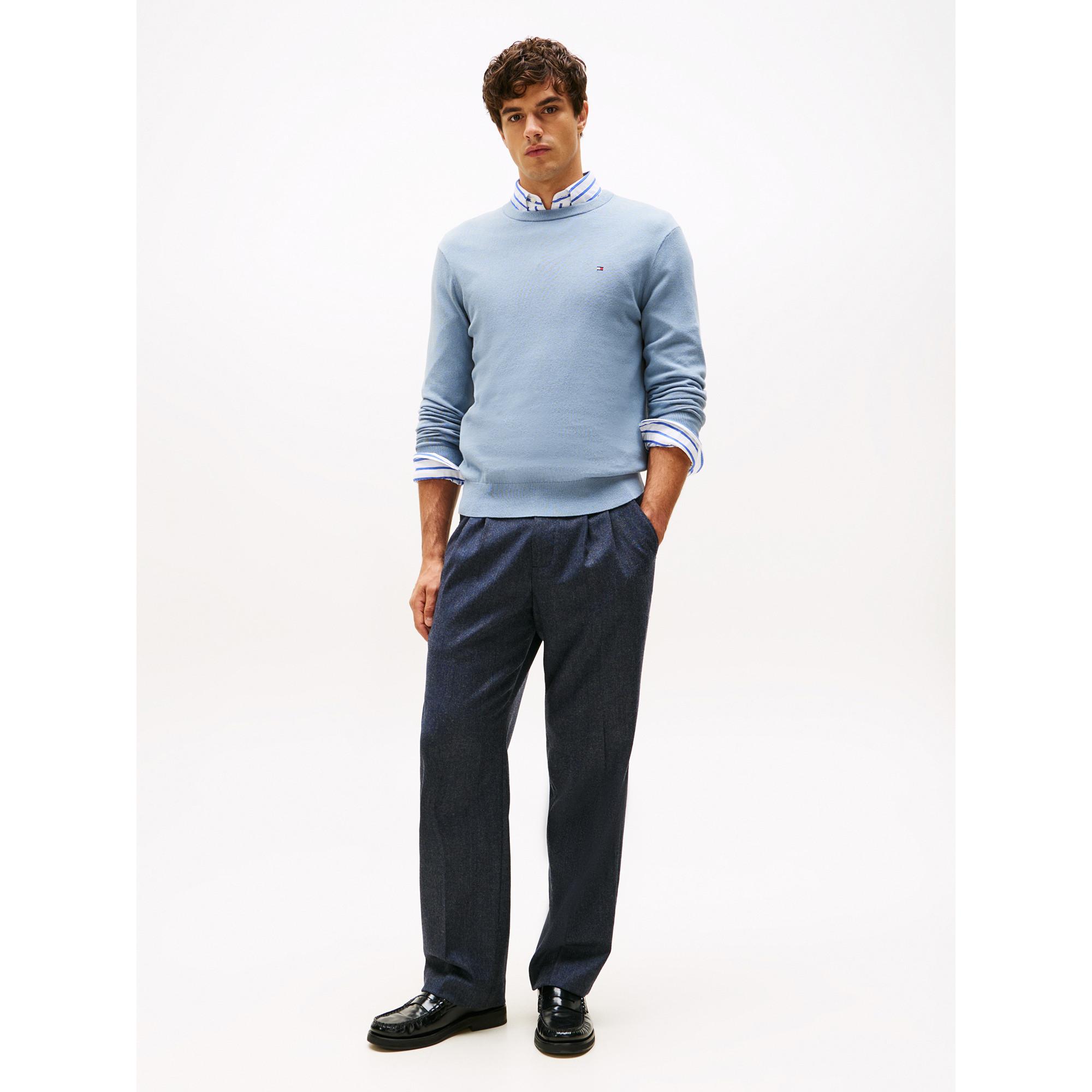 TOMMY HILFIGER Pima Cotone Biologico Cashmere Girocollo Pullover  