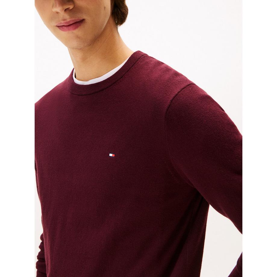 TOMMY HILFIGER Pima Coton Bio Cachemire Col Rond Pull  