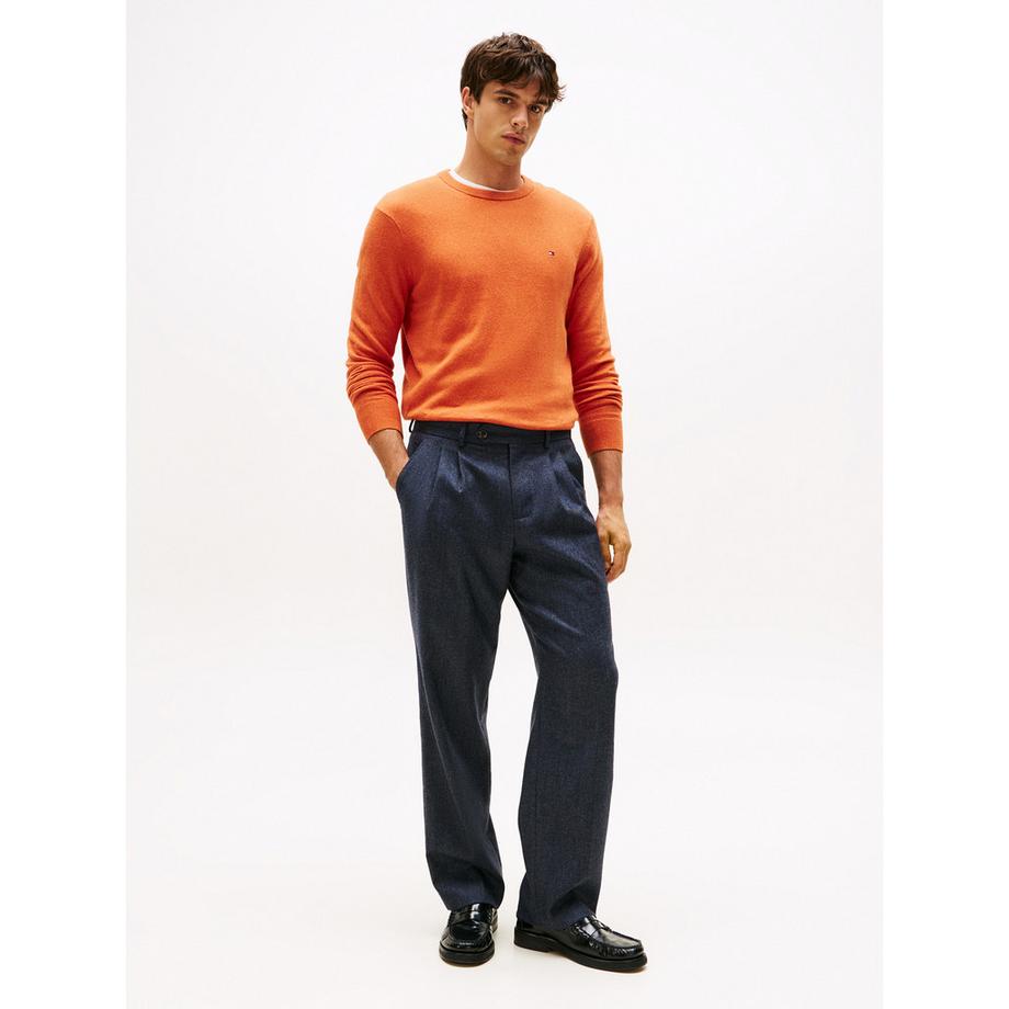 TOMMY HILFIGER Pima Bio Baumwolle Kaschmir Rundhals Pullover  