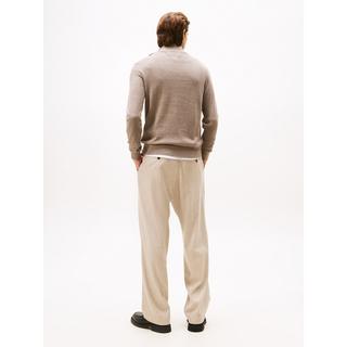 TOMMY HILFIGER Pima Coton Bio Cachemire Zip Mock Pull  