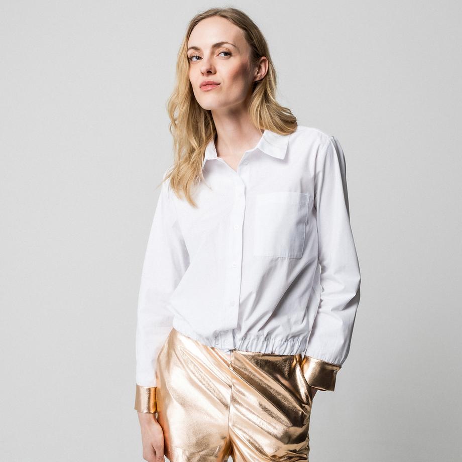 Manor Woman Camicetta con orlo elastico  