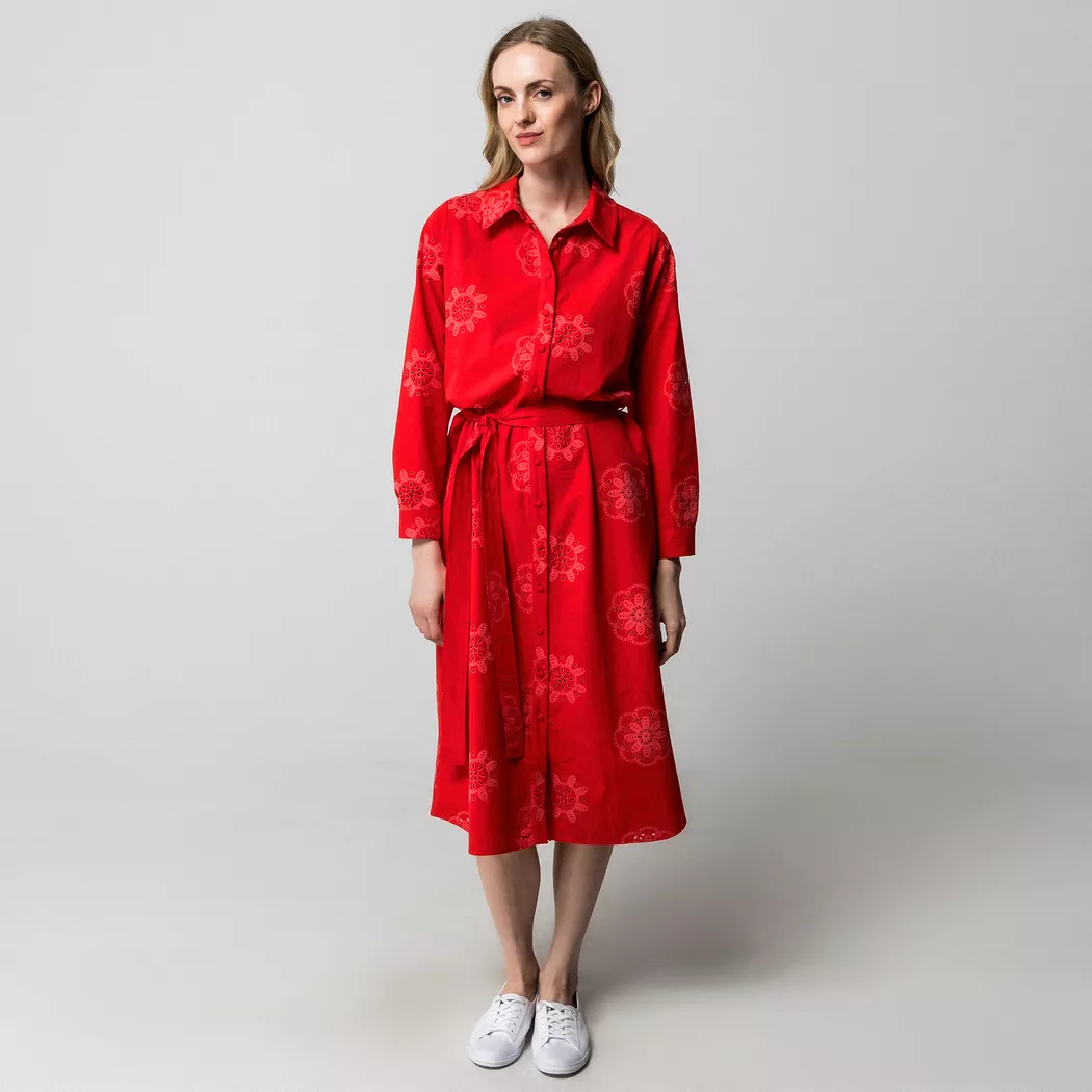 Manor Woman - Freizeitkleid, für Damen, Rot, Größe 36 2
