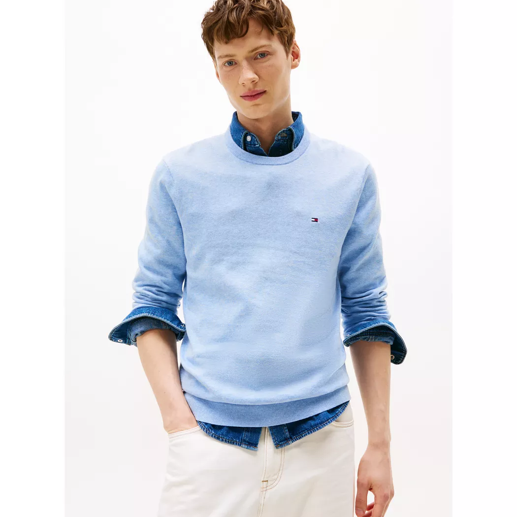 Tommy Hilfiger Pull Essential Ssnl Vessel Blue Heather S Homme 2