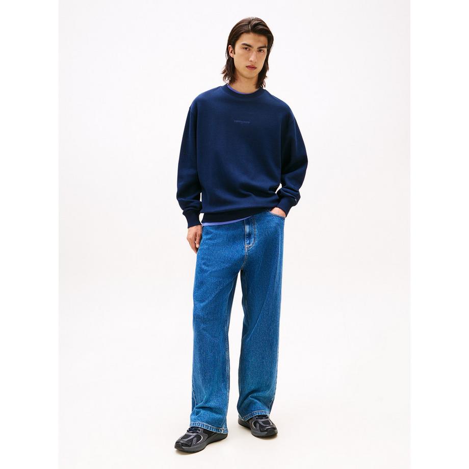 TOMMY JEANS TJM RLX Waffle Script Crew Sweatshirt  