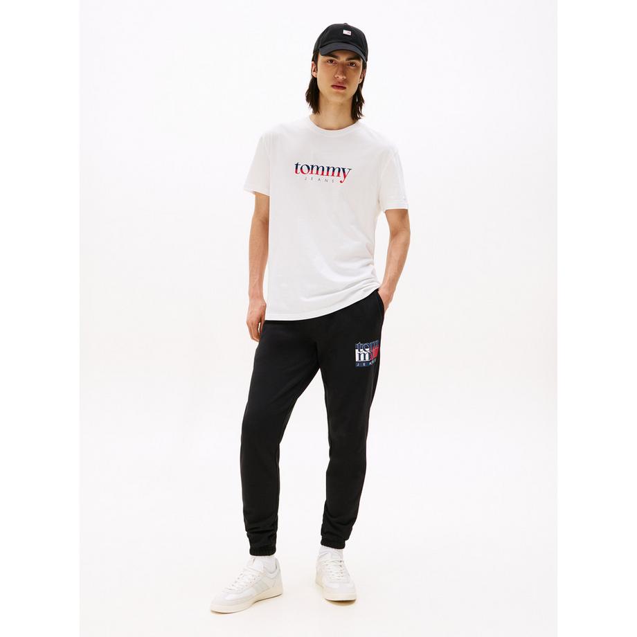 TOMMY JEANS Logo Imprimé T-Shirt Coupe Droite  