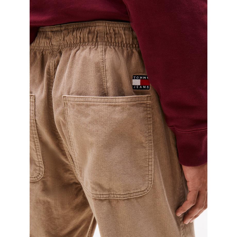 TOMMY JEANS Pantaloni in velluto a coste con coulisse  