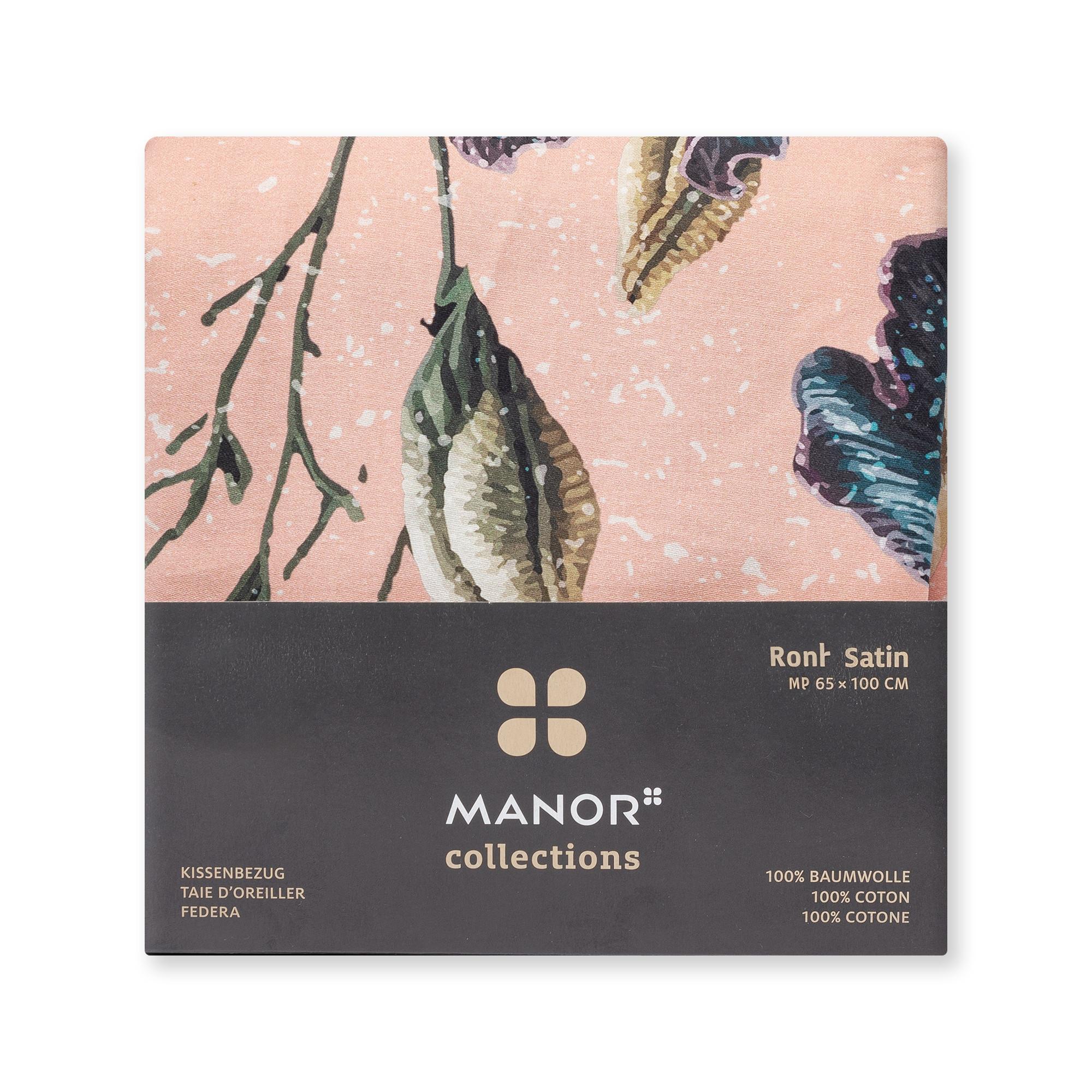 Manor Mirabella Taie d'oreiller florale en satin  