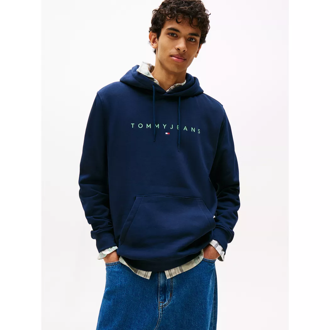 Tommy Jeans Tommy Hilfiger TJM essential flag coupe regular EXT sweat à capuche pour homme bleu marine - S