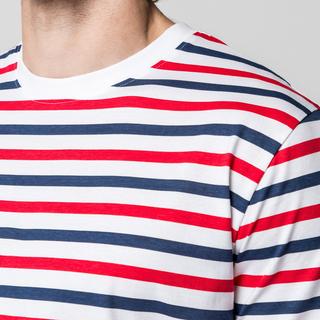 Manor Man Gestreiftes Kurzarm T-Shirt  