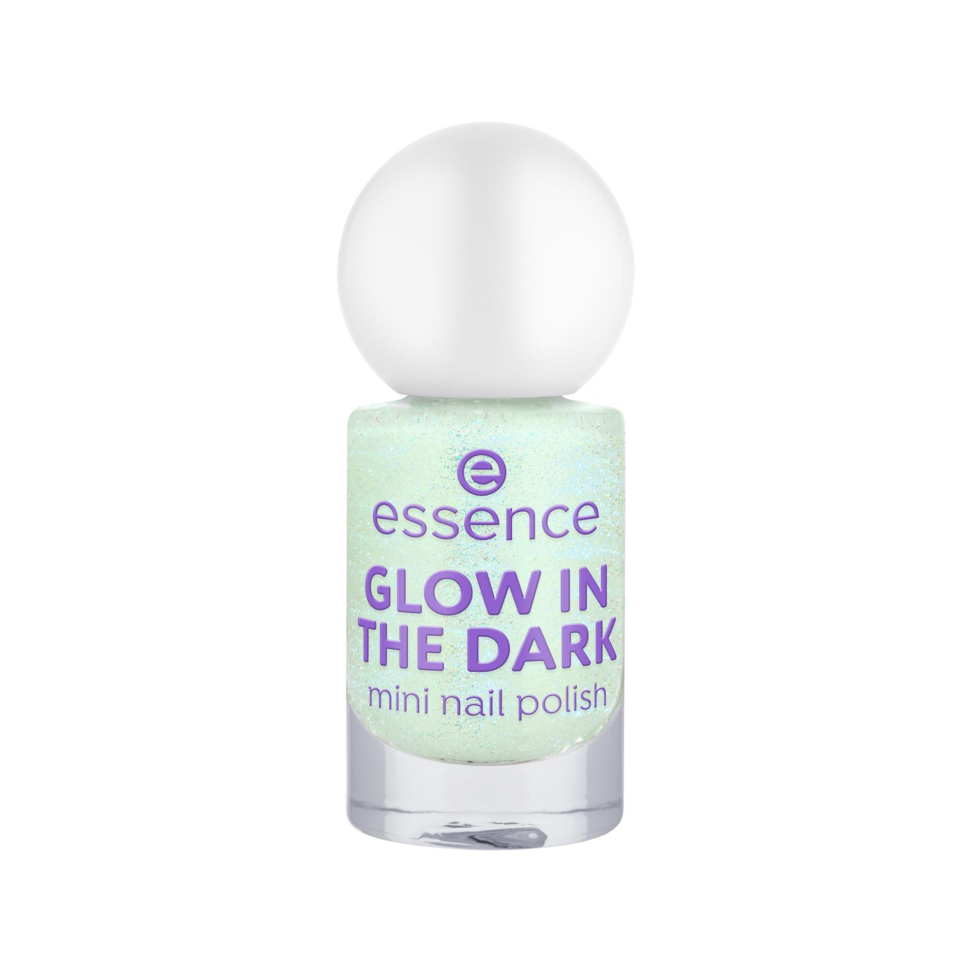 essence  GLOW DARK mini nail polish 