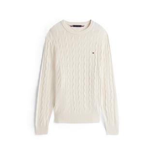 TOMMY HILFIGER Lambswool Blend Cable Crew Pullover  
