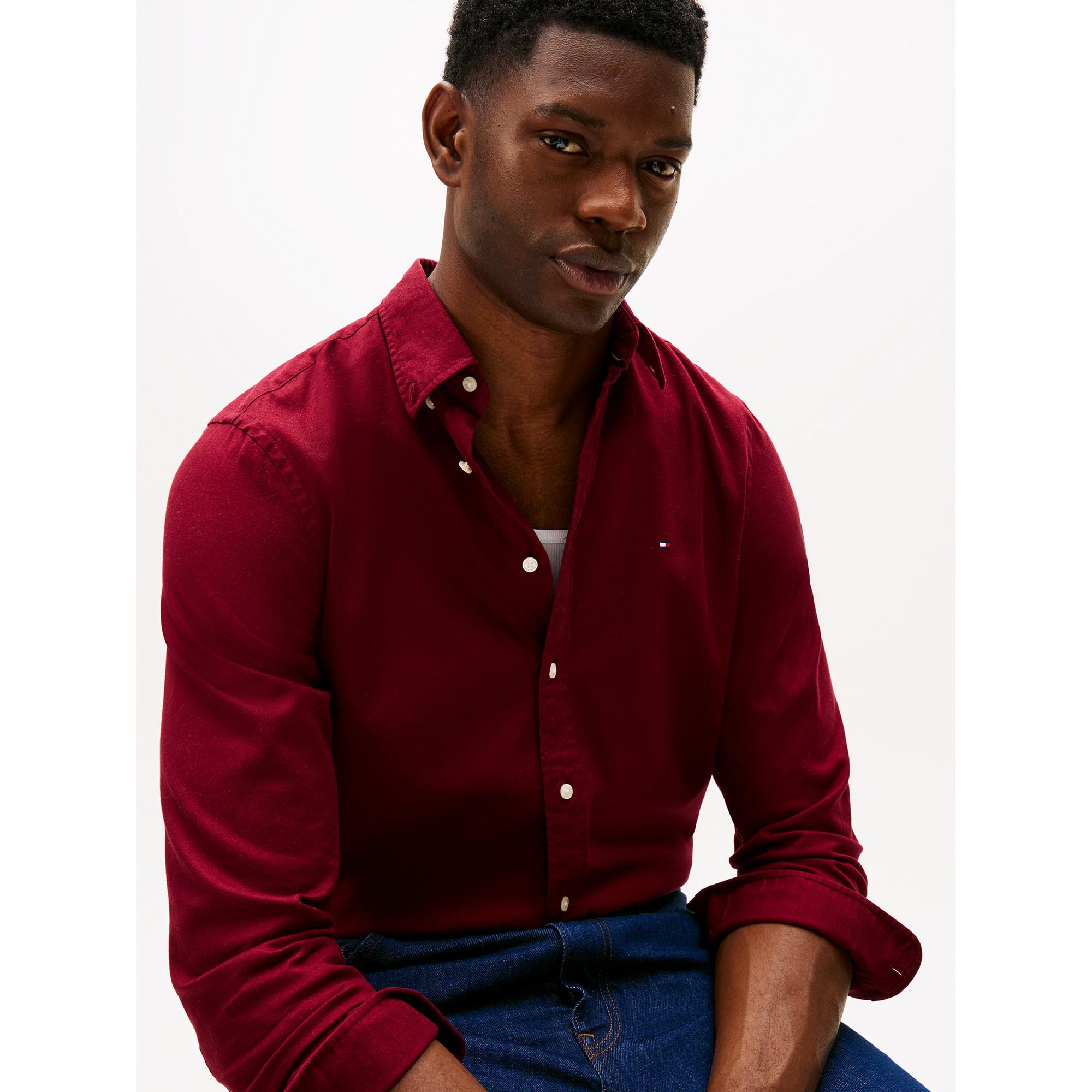 TOMMY HILFIGER FLEX FLANNEL SOLID RF Langarm Button Down Hemd  