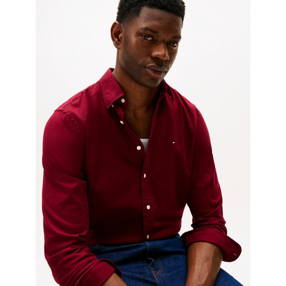 TOMMY HILFIGER FLEX FLANNEL SOLID RF Langarm Button Down Hemd  