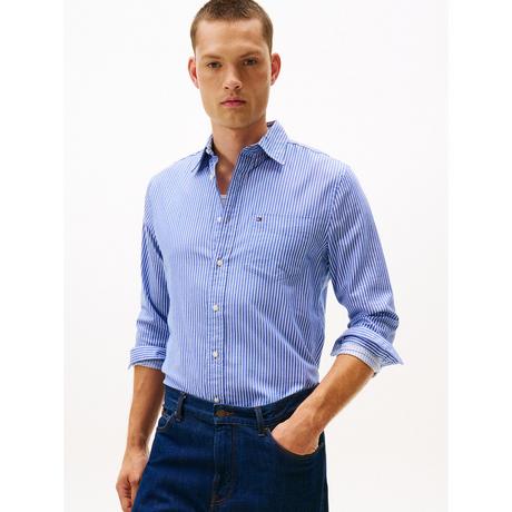 TOMMY HILFIGER Twill Stripe Regular Fit Hemd  
