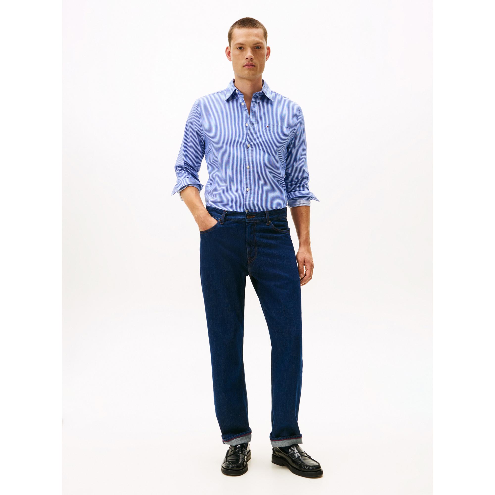 TOMMY HILFIGER Twill Stripe Regular Fit Hemd  