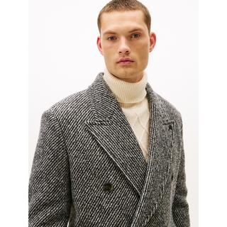 TOMMY HILFIGER DC Pattern Tweed Doppelreiher Mantel  