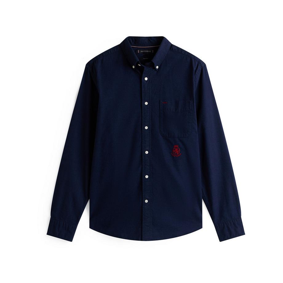 TOMMY HILFIGER Brushed Oxford Crest Pocket Camicia Maniche Lunghe  