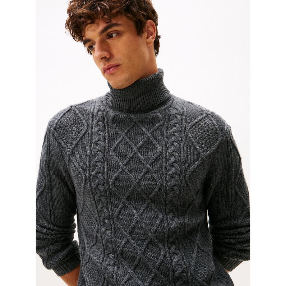 TOMMY HILFIGER Cable Roll Neck Pullover  