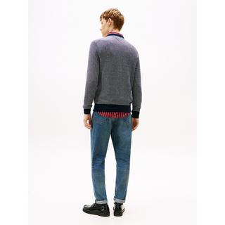 TOMMY HILFIGER Pima Baumwolle Kaschmir Fischgrät Rundhals Pullover  