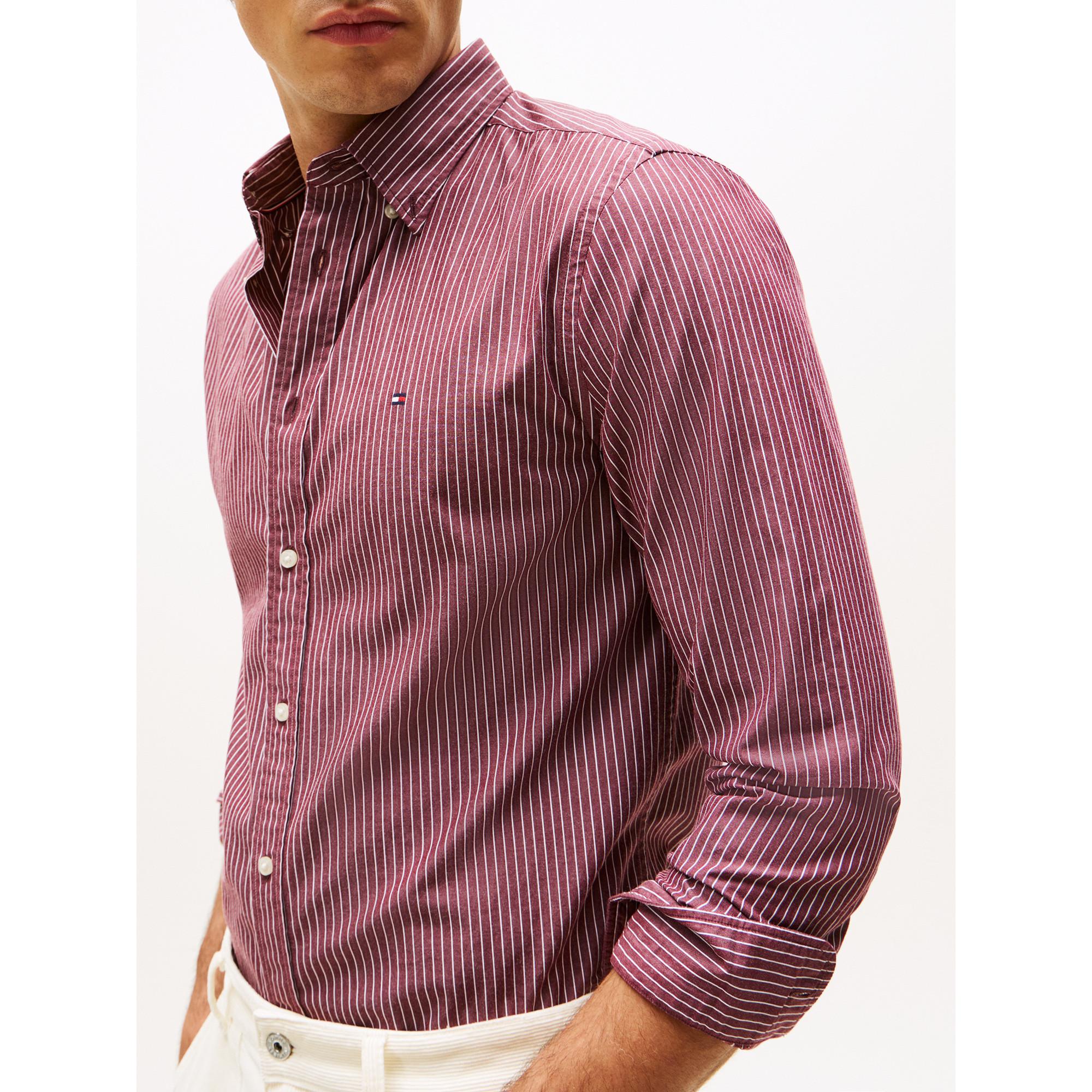 TOMMY HILFIGER CORE HAIRLINE POPLIN RF Camicia a Righe Maniche Lunghe  