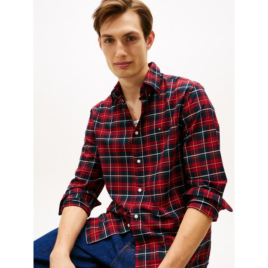 TOMMY HILFIGER Mercerized Tartan RF Chemise Manches Longues  