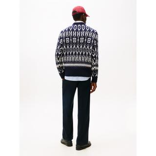 TOMMY HILFIGER Wool Blend AOP Fairisle Crew Pullover  