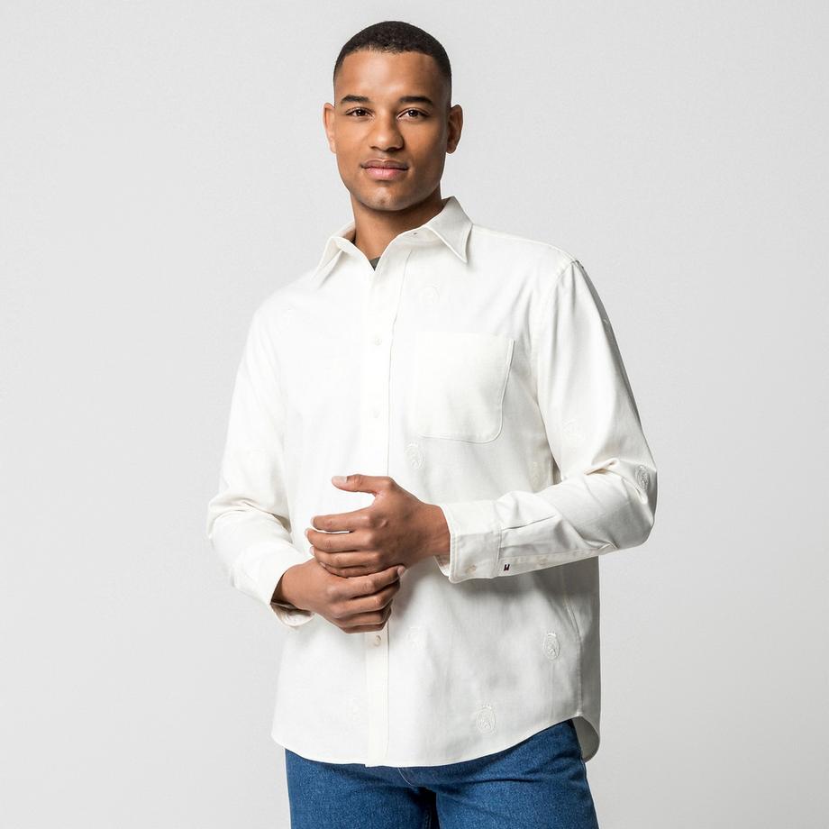 TOMMY HILFIGER Camicia Relaxed in Flanella Ricamata Crest  