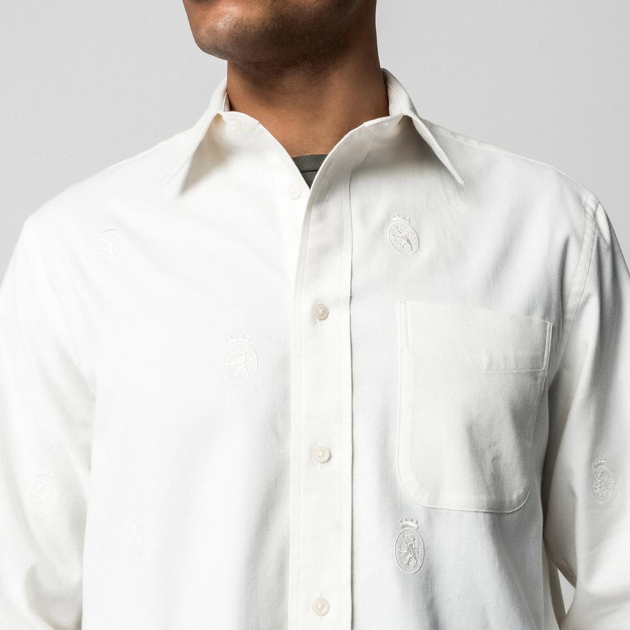 TOMMY HILFIGER Camicia Relaxed in Flanella Ricamata Crest  