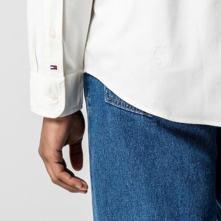 TOMMY HILFIGER Camicia Relaxed in Flanella Ricamata Crest  