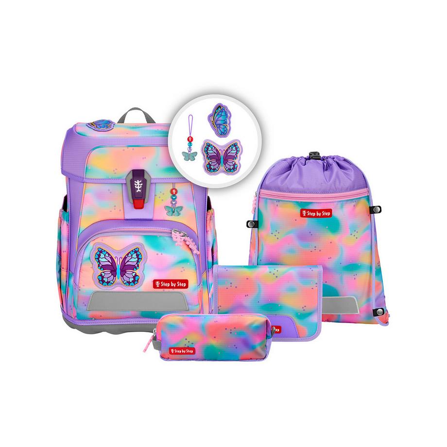 Step by Step Zaino per la scuola, 5 pezzi CLOUD FLASH SCHULR BUTTERFLY 