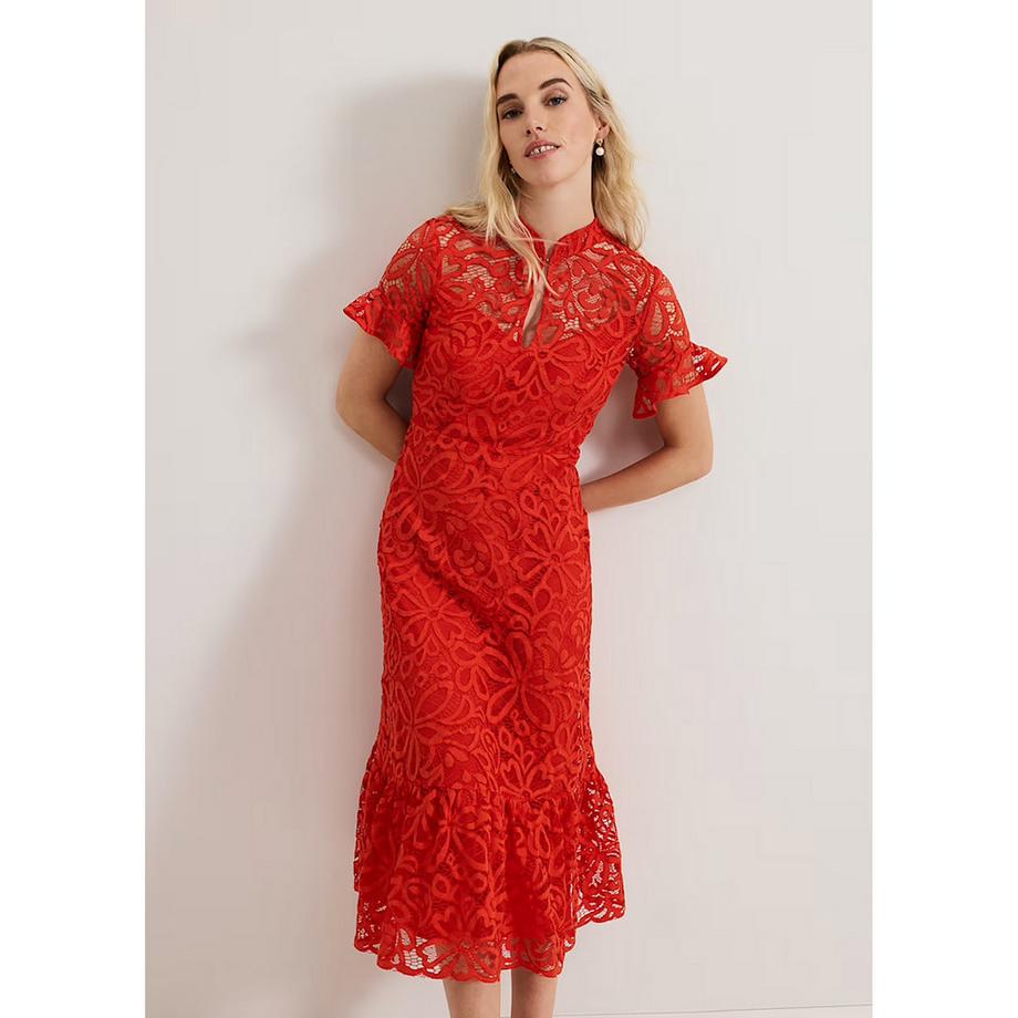 Phase Eight Lula Vestito Midi in Pizzo  