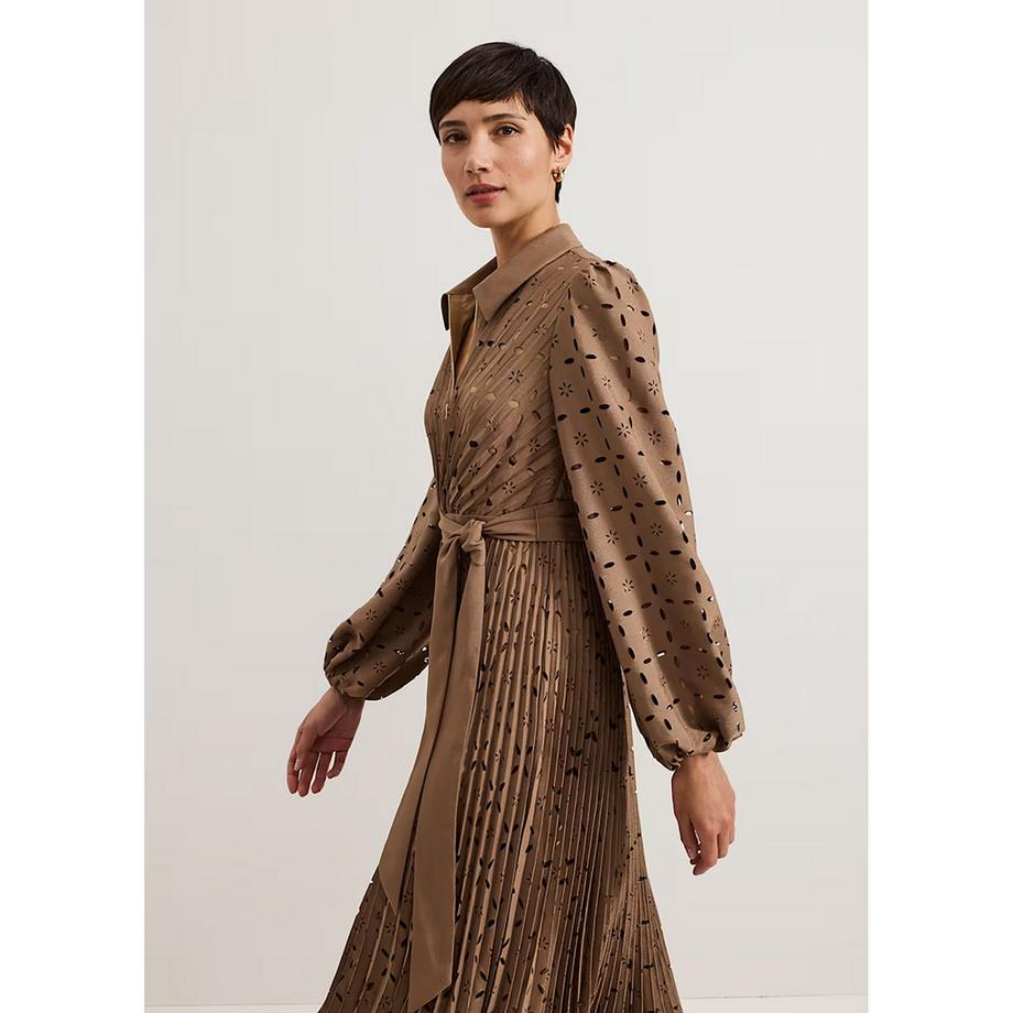 Phase Eight Ryley Robe Midi Plissée Découpe  