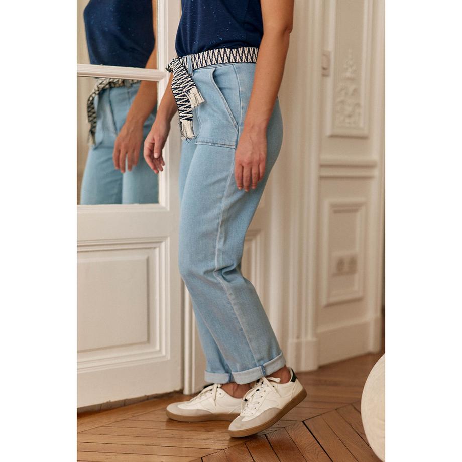La Petite Etoile Straight Leg Relaxed Loose Fit Jeans  