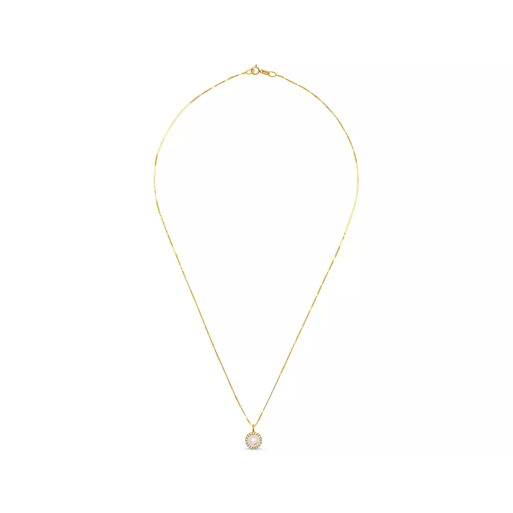 Puro® - Halskette, 42cm, Gelbgold