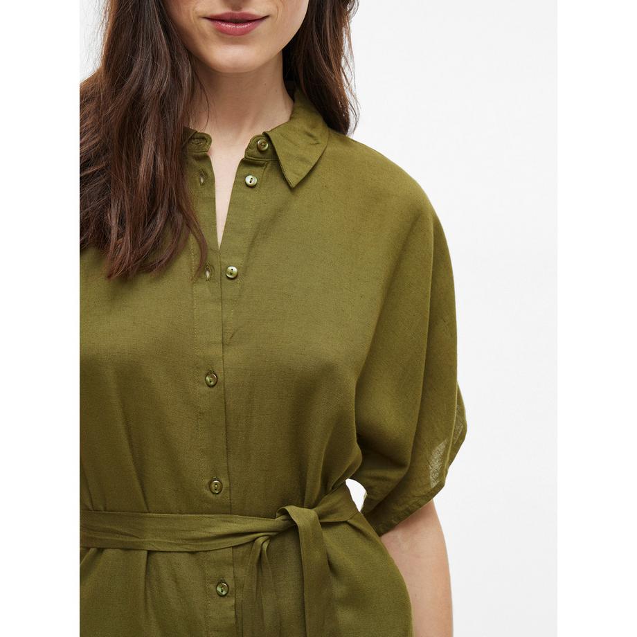 VILA Robe Chemise avec Ceinture  