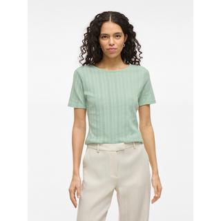 VILA T-shirt Pointelle Manches Courtes  