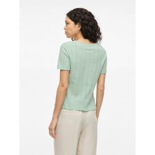VILA T-shirt Pointelle Manches Courtes  