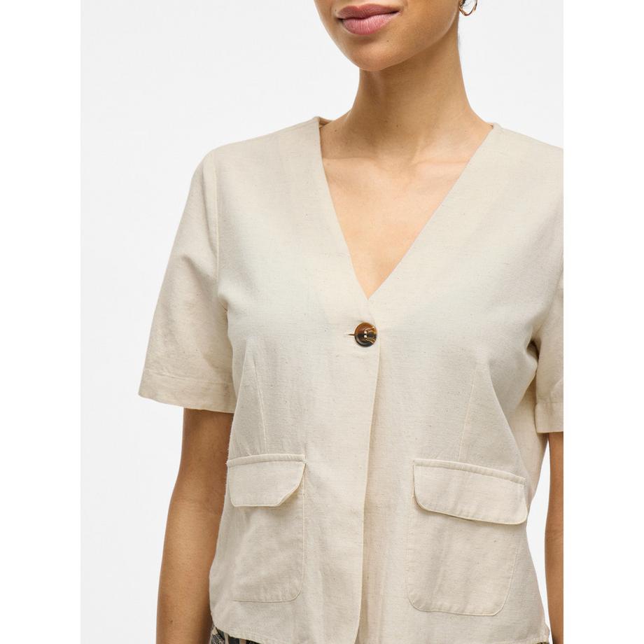 VILA Camicetta Maniche Corte Scollo a V  