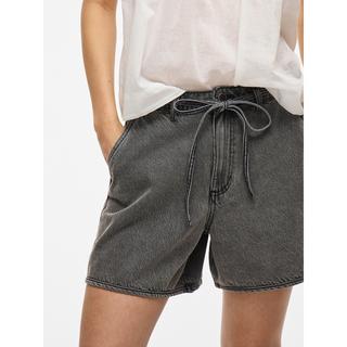 VILA Short Bermuda avec ceinture à nouer  
