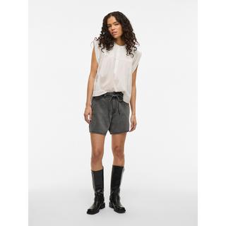 VILA Short Bermuda avec ceinture à nouer  