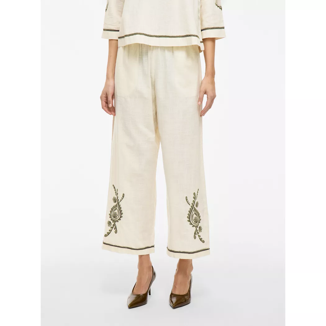 VILA - Hose, für Damen, Ecru Größe 40